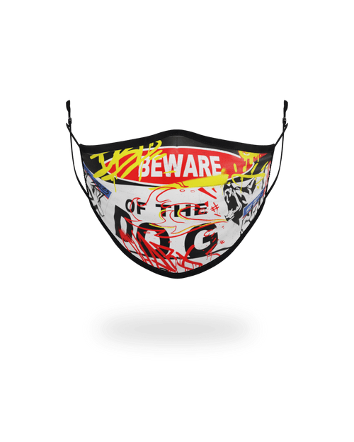 ADULT BEWARE OF THE DOG FORM-FITTING FACE MASK