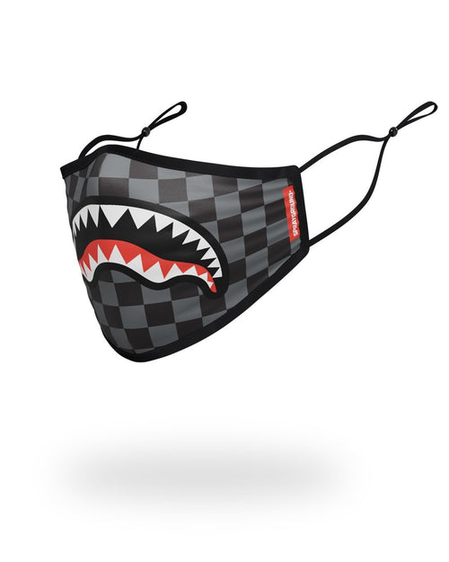 ADULT SHARKS IN PARIS (GREY) FORM FITTING FACE MASK