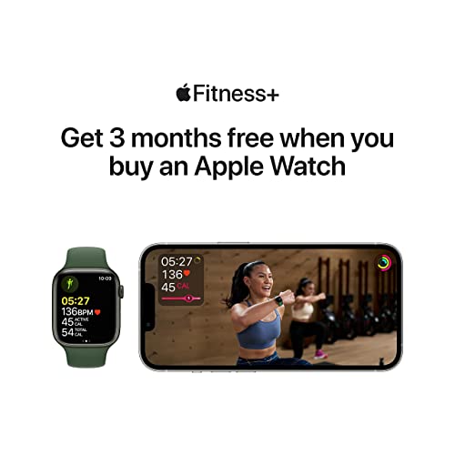 Apple Watch Series 7 (GPS) 41MM Aluminum Case w/Abyss Blue Sport Band - Blue - MKN13LL/A
