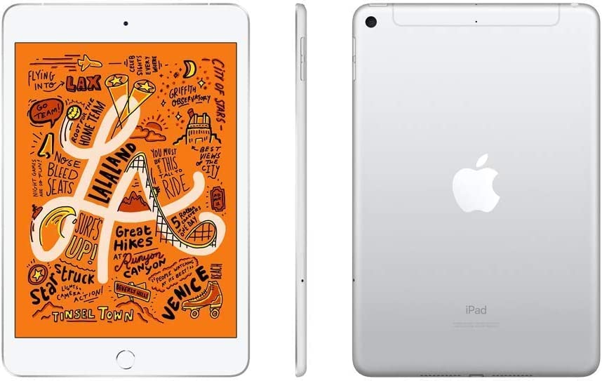 Apple iPad Mini 7.9" 5th Gen (2019) ? Wi-Fi + Cellular ? 64GB ? Silver ? MUXG2LL/A