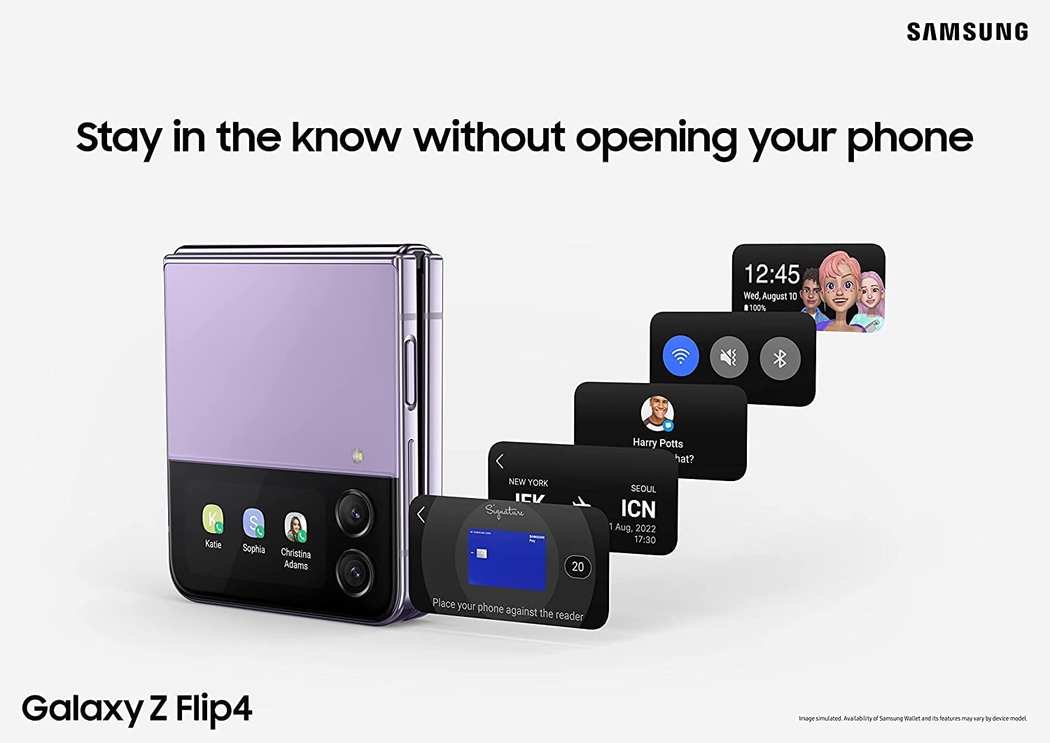 Verizon - Samsung Galaxy Z FLIP4 128GB Bora Purple - Locked - SM-F721ULVAVZW