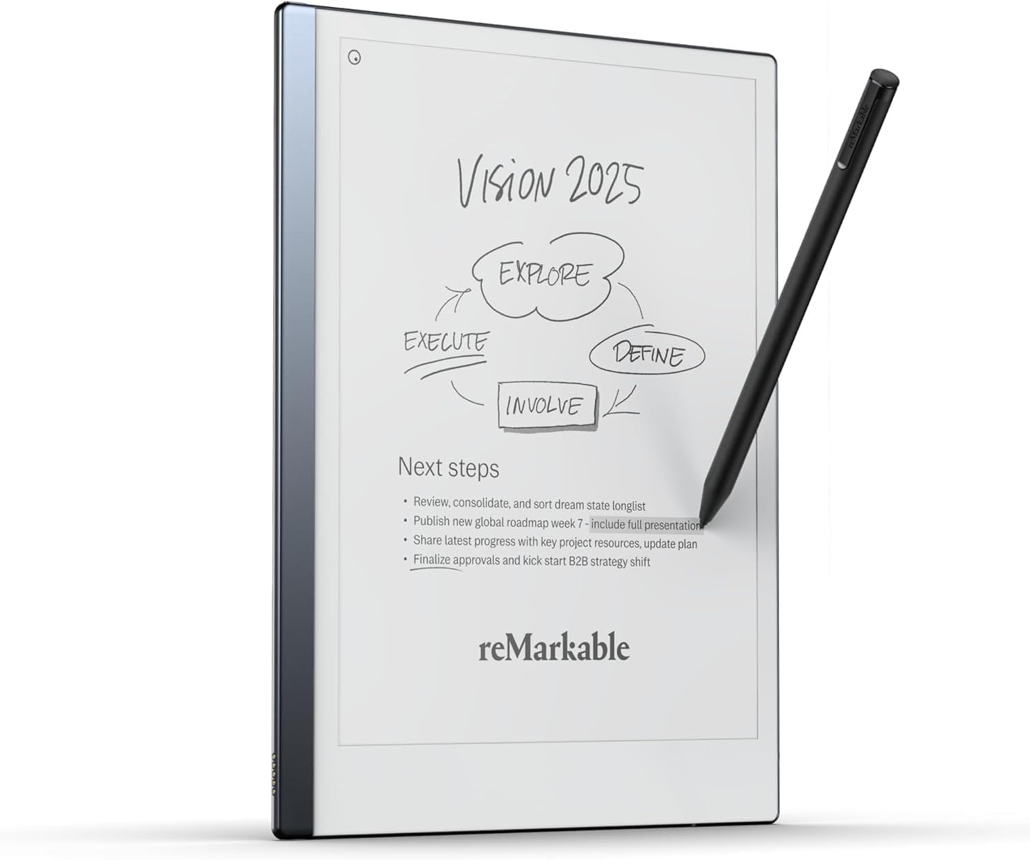 reMarkable 2 - 10.3 Paper Tablet with Marker Plus and Polymer Weave Folio - Gray