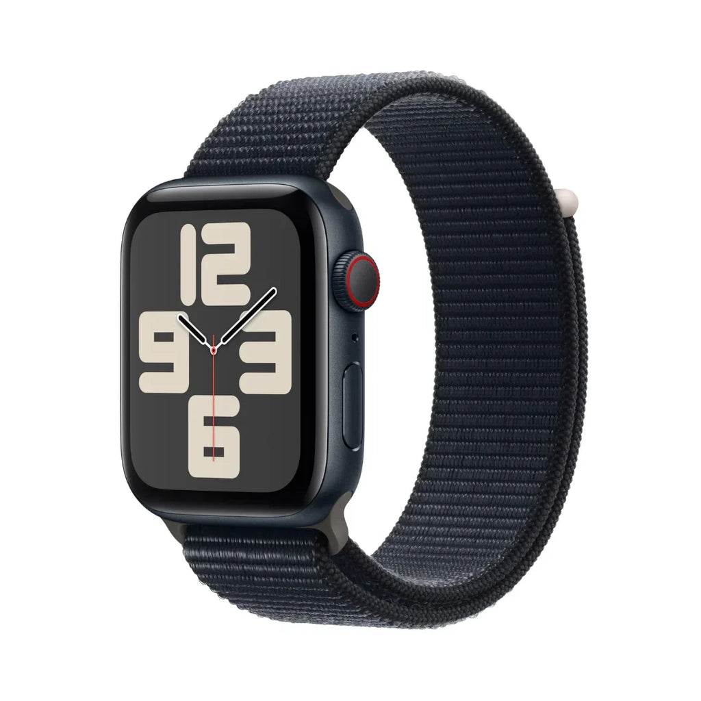 Apple Watch SE 2nd Generation (GPS + Cellular) 44mm Midnight Aluminum Case with Midnight Sport Loop