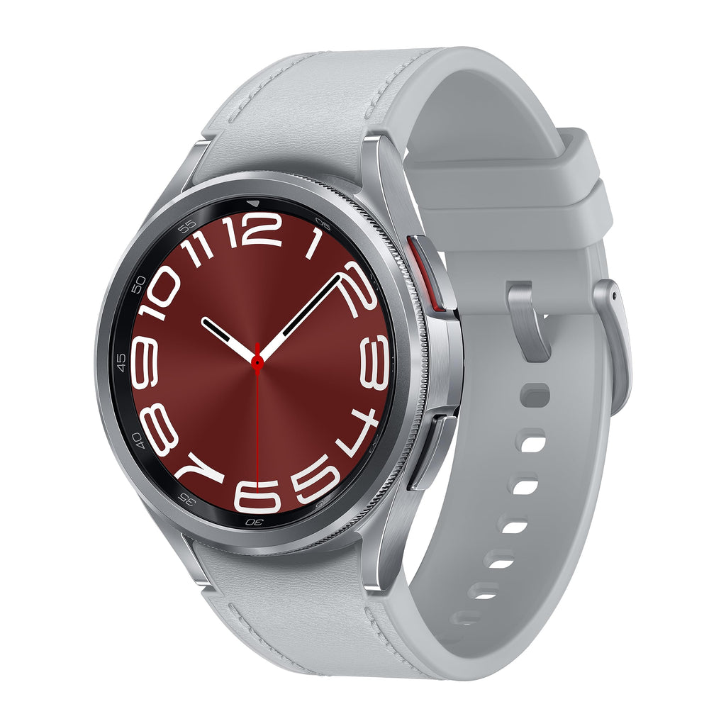 Samsung - Galaxy Watch6 Classic Stainless Steel Smartwatch 43mm LTE - Silver - SM-R955UZSAXAA