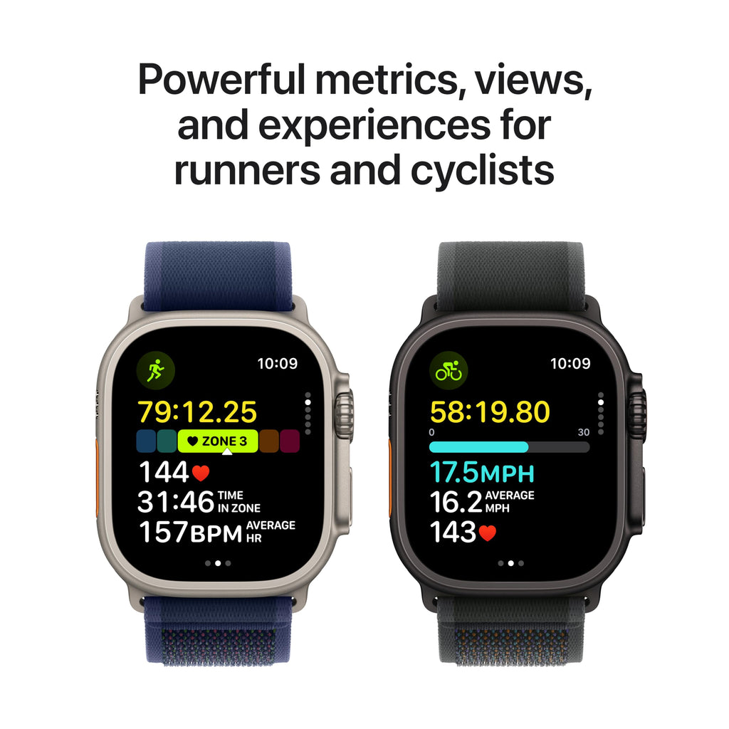 Apple Watch Ultra 2 (GPS + Cellular) 49mm Titanium Case with Black Trail Loop - M/L - Black
