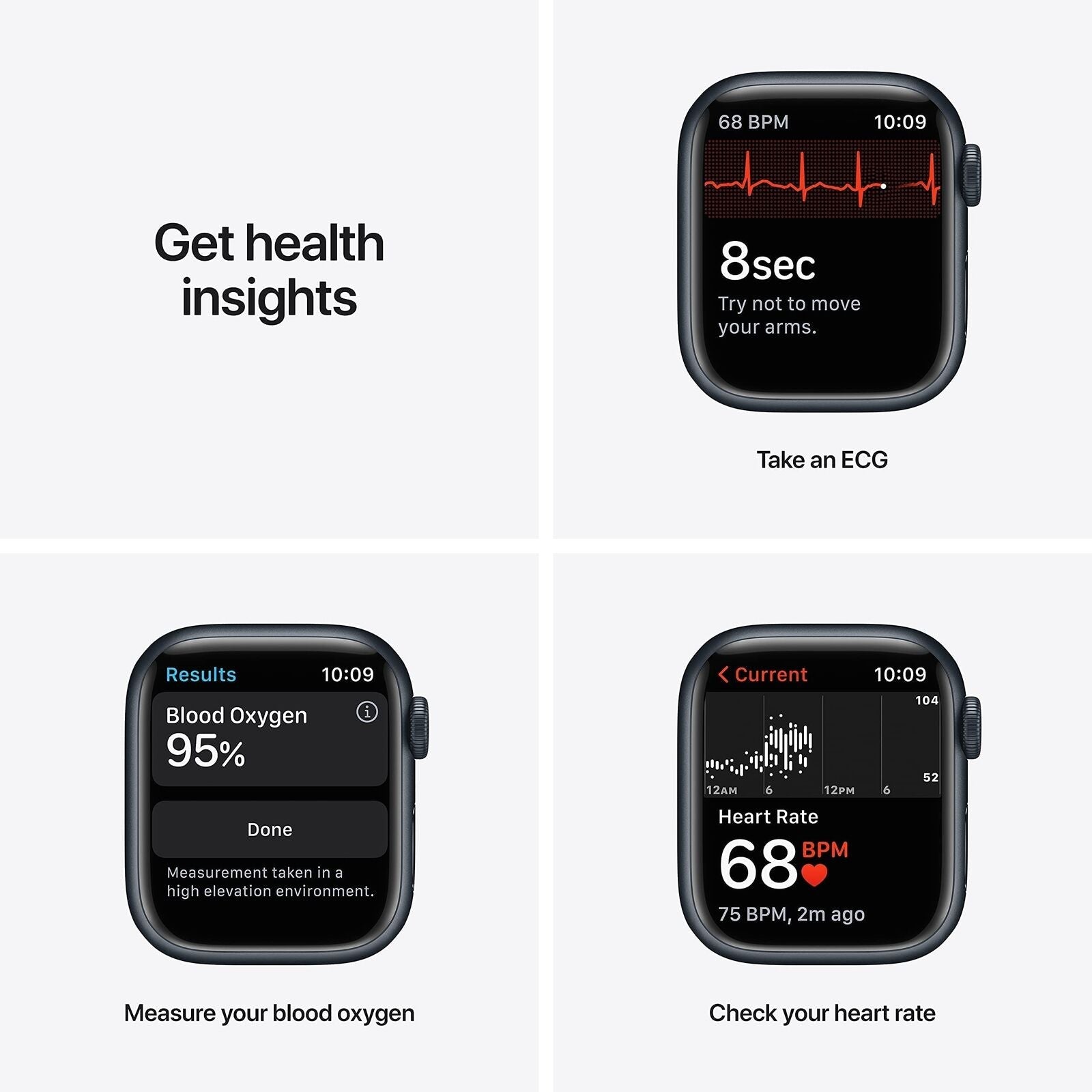 Apple Watch Series 7 GPS CEL 41MM - Midnight W/ Midnight Sport Band - MKH73LL/A