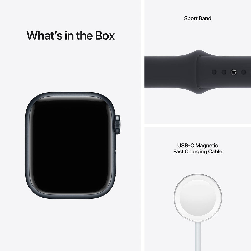 Apple Watch Series 7 GPS CEL 41MM - Midnight W/ Midnight Sport Band - MKH73LL/A